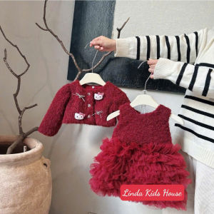 Váy Công Chúa Bé Gái váy Dự Tiệc Váy Tết Váy Noel Cho Bé Chất Mềm Đẹp Size 7–16kg - MO-SV02