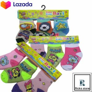 (3 PASANG) KAOS KAKI BAYI LAKI-LAKI DAN PEREMPUAN IMPORT