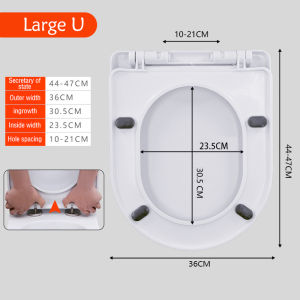 Toilet Seat Cover / Quick Release / Silent Slow Close/ Thickened Toilet Seat V-shaped U-shaped O-shaped Toilet Cover Durable Easy Installation