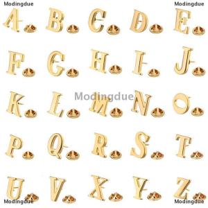 [COD] Modingdue High Quality Classic Style Gold Letter A-Z Metal Brooch Women Mens Lapel Pin Womens Hat Scarf Backpack Badge Jewellery