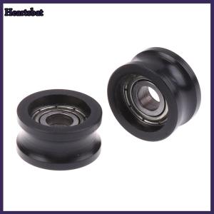 [Heartsbat] 1Pcs R5x16x8.5mm U-shaped Bearing Roller 695 Bearing Moving Pulley Rubber Roller Mute Elasticity Roller Pulley