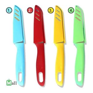 Pisau Dapur Pemotong Buah Sayur 10 cm Gagang Sarung Plastik- Pisau Buah Tajam