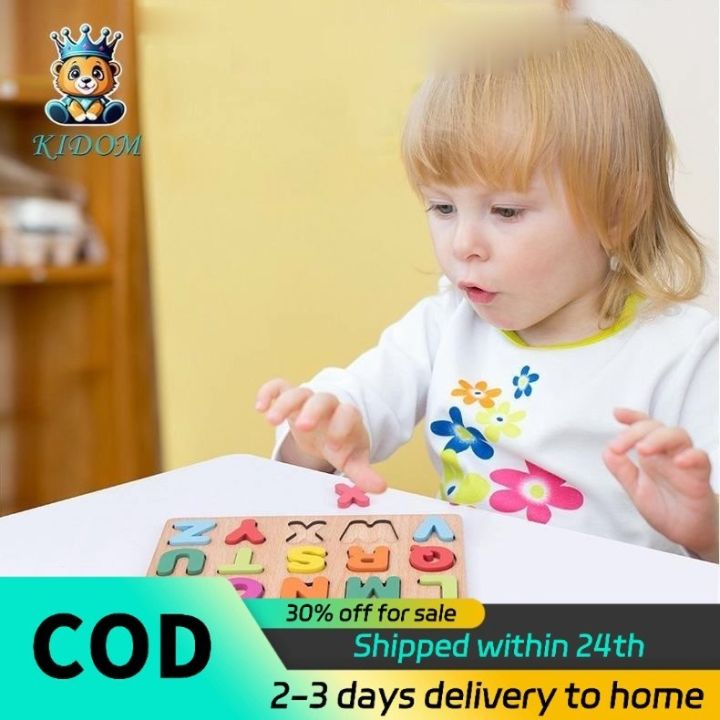 ABC Alphabet Digital Puzzle Wooden Toys Kid Number Letters shape ...