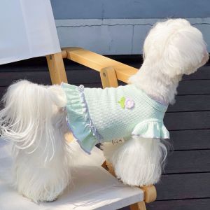CUTE ELVES Thin Fabric Spring Dog Vest Soft INS Style Dog Skirt Dog Supplies Breathable Pet Clothing Small Medium Dogs