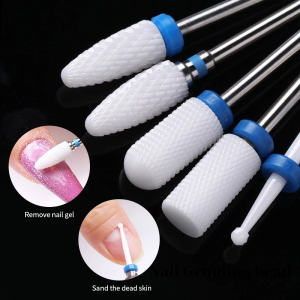 7pcs Diamond Milling Cutters Nail Drill Bits Electric Manicure Pedicure Machine Tools Accessories Bit