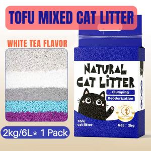 Tofu Cat Litter Natural Tofu Cat Litter Pasir Kucing Tofu 豆腐猫砂2kg/6-7L Super Deodorization