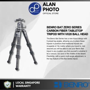 Benro Bat Zero Series Carbon Fiber Tabletop Tripod with VX20 Ball Head (16.14") [FBAT03CNMVX20]
