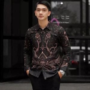 BAJU BATIK PRIA SLIMFIT MODERN & TOP BRAND ALISAN PREMIUM LENGAN PANJANG