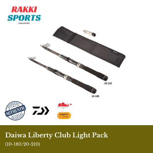 Daiwa Liberty Club Light Pack Mobile Telescopic Spinning Rod - 45cm Closed Length