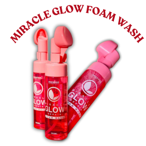 MIRACLE GLOW FOAM WASH BY PRESTIGE INTERNATIONAL 200ML WHITENING BRIGHTENING & ANTI-AGING 100% | REMOVES DARK SPOTS AND PROMOTES GLASS SKIN FINISHED EFFECT | WITH NIACINAMIDE THAT HELPS FIRMING YOUR SKIN