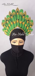 An-Nahl Mahkota Tari Renda Bordir Siger Bulu Merak