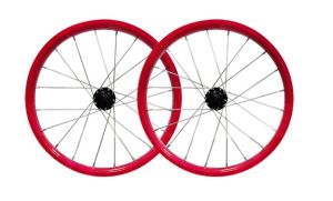 BICYCLE STEEL WHEEL SET RIM RODA BESI BASIKAL SIZE 16" INCI INCHES WITH 20H SPOKES