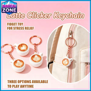 3D Printed Latte Clicker Bag Charm - Aesthetic Stress Relief Keychain for Souvenir Daily Use