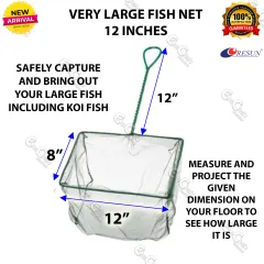 LARGE Fish Net 10 inches (TEN INCHES) Aquarium Accessories Aquarium Net  Fish Capture (acc)