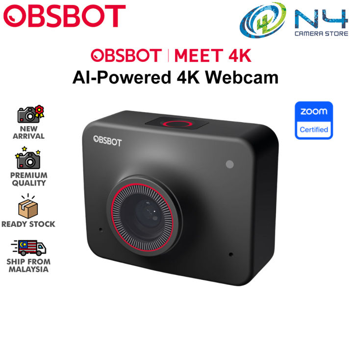 OBSBOT Meet 4K Webcam 4K Ultra HD AI-Powered Webcam 4K Video Conference ...