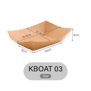 Kraft Boat Tray Eco-Friendly Dine-In Tray for Snacks & Meals 50/250 PCS Food Safe Grease Resistant
