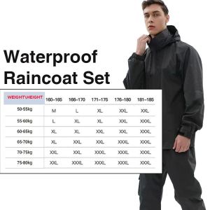 SAIYG Rain Coat For Men and Women Rain Coat For Motorcycle Waterproof Outdoor Thickened Adult Raincoat With Reflective Strips