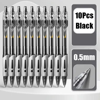 50 PCS Gel Pen 0.5mm Press Sign Pens Quick drying Student Writing Stationery Ballpen wholesale for School Supplies ballpen Hot Sale Stationery