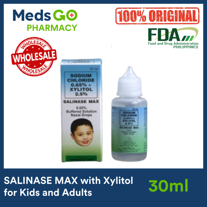 SALINASE MAX with Xylitol Nasal Drops for Kids and Adults 30ml Lazada PH