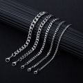 St.kunkka 1 Buah 55cm Kalung Uniseks Sederhana Penggilingan Enam Sisi Baja Tahan Karat Aksesori Fashion untuk Hadiah dan Hadiah Ulang Tahun. 
