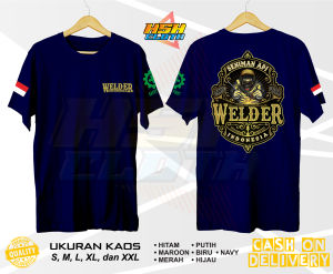 Kaos WELDER INDONESIA RETRO ART NEW V2 SENIMAN API Bisa Custom - HSHCloth