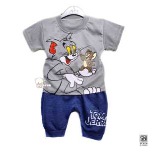 JOVA BAJU BAYI LAKI LAKI  SETELAN ANAK COWO LUCU STELAN COWOK  6 12 BULAN  KEREN TRENDY KEKINIAN T0M AND J3RRY
