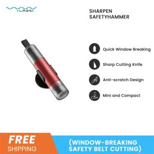 Vyvylabs Car Safety Hammer Auto Emergency Glass Window Breaker Seat Belt Cutter Life-Saving Escape Car Emergency Tool