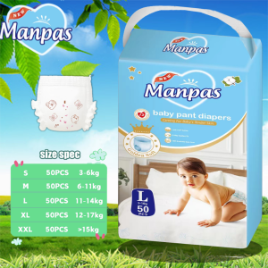Manpas Baby Pant Diapers – Ultra-Soft Leak-Lock™ System with 5-Way Comfort Fit