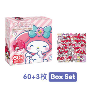 63PCS/Box SANRIO STICKER Box Set Kuromi Cinnamoroll Waterproof Kids Cute Party Pack Gift Stationery Cinnamoroll Kuromi Melody Stickers
