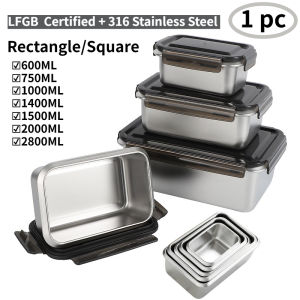 316 Stainless Steel Fresh-keeping Box with Exhaust Valve LFGB Certified Fruit Fresh-keeping Fridge Box Good Airtight Container2026