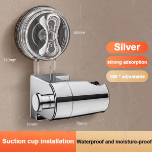 【SG】Suction Cup Shower Holder 180° Shower Head Holder Universal Wall Mount Bracket Bathroom Accessories