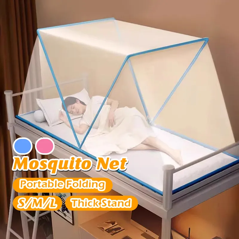 Multi-Size Foldable Mosquito Net – Bed Canopy Tent for King, Queen