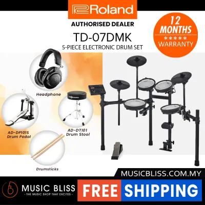 Roland V-Drums TD-07DMK Electronic Drum Set with FREE Headphone Kick Pedal Throne and Drumsticks (TD07DMK / TD 07DMK) *FREE SHIPPING*