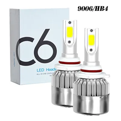 หลอดไฟหน้า LED ขั้วตรงรุ่น Isuzu Dmax 2012-2018 แสงขาว มีพัดลมในตัว ราคาต่อ 1 คู่ พร้อมส่ง