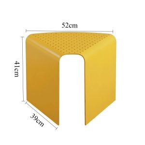 Sacesr Outdoor Garden Chairs Dopamine Tone Patio Seat Perforated Breathable Lawn Stool Yard Leisure Thick Solid Metal Outdoor Furniture K7M2P