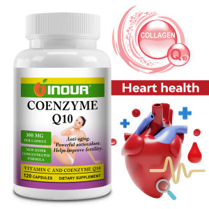 Coenzyme Q10 300mg Capsules with Vitamin C Antioxidant Anti-aging Health Support
