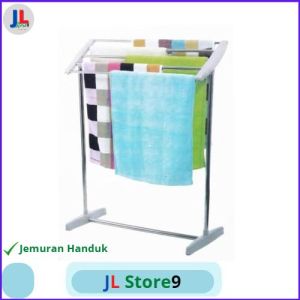 Jemuran Handuk Pakaian Baju Rangka Besi Minimalis TWR001 Kuat Kokoh