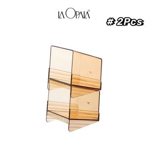 Royalstar Tea Bag Storage Box with Partition Clear Tea Bag Organizer Rack Multi-Functional Coffee Bag Storage Container Desktop Tea Storage Box