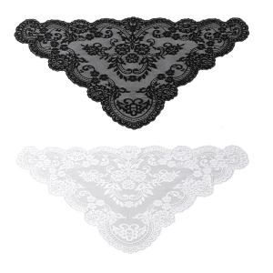 Embroidered Floral Wedding Headscarf Comfortable Neckerchief Breathable Design Headwrap For Outdoor Celebration