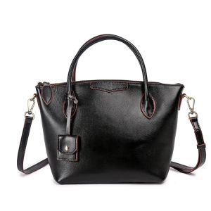 Royal Bagger Top-Handle Bags for Women Genuine Cow Leather Fashion Large Capacity Shoulder Crossbody Bag Commuter Handbag 6907