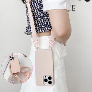 For iphone 16 Pro Max 15 Pro iPhone  14 Pro Max 13 Pro Max /iPhone 12 Pro Max /11 Pro Max mini Case Lanyard Neck Strap String Cord ribbon Silicone Phone Cover Case iphone Case