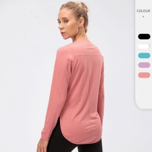 HOLA Women Sports Top Fitness Running Gym Clothing Yoga T-Shirt Long Sleeve UPF50 Sun Protection Sportswear