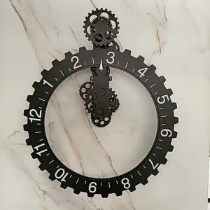 Vintage Gear Wall Clock European Style Art Clock for Living Room Home Decor