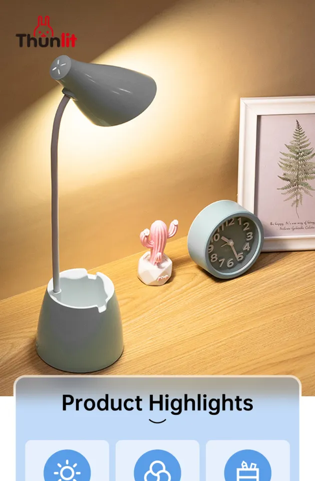Thunlit Target Study Lamp for Students USB Plug-in 8W LED Dimmable