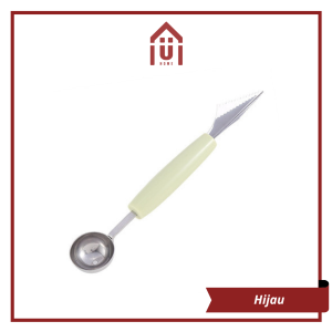 PISAU UKIR HIAS BUAH BULAT 2 SISI STAINLESS STEEL FRUIT CARVE KNIFE MELON SEMANGKA SENDOK COCKTAIL