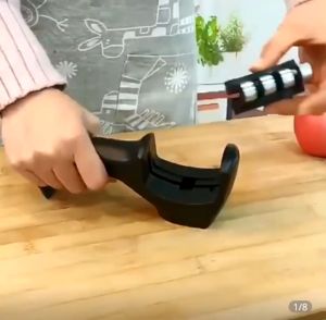 Portable 3-Stage Knife Sharpener – Handheld Tool for Home Kitchens Fast Sharpening Stone