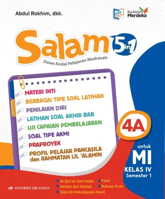 Buku Paket Salam kelas 4 SD/MI Semester 1 Penerbit Erlangga Kurikulum Merdeka Salam 4A