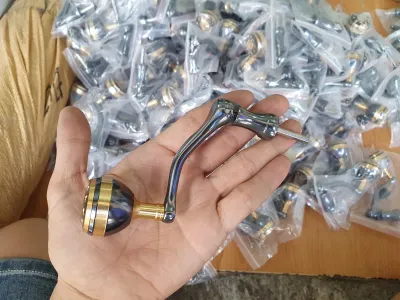 [HOT] Tay quay núm tròn INOX hàng full kim loại phù hợp máy 3000 tới 7000 - ĐỒ CÂU CÁ TÚ LINH