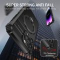 For Apple iPhone 15 14 13 12 11 Pro Max Plus Phone Case, MagSafe Magnetic Camera Slide Protector Ring 360 Rotate Kickstand Shockproof Magnetic Cover. 