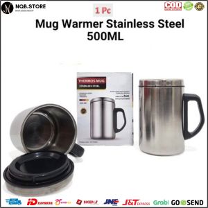 Termos Kopi Mug Warmer Stainless Stell Vacum Cup Handle Cangkir Tutup Stainles Tea - 500 ML